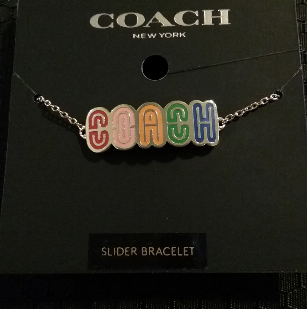 BRAND NEW COACH Rainbow Slider Bracelet